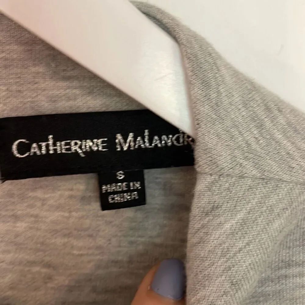 Catherine Malandrino NWT grey faux fur puff sleeve sweater small - Picture 9 of 12